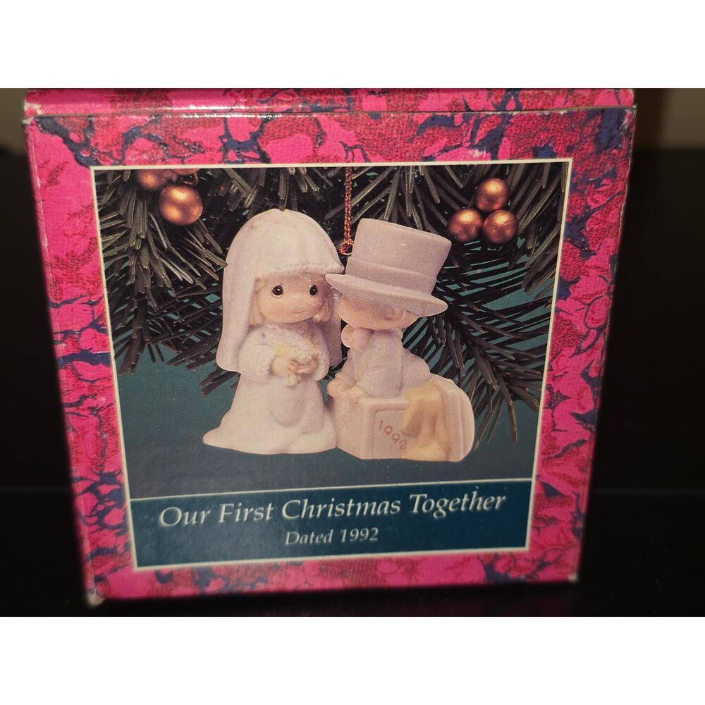 Precious Moments Our First Christmas Together 1992 Ornament Enesco 528870 - Picture 7 of 10